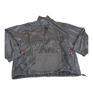 Vintage Esprit Sport Windbreaker Jacket Black Nylon Mens Small 90s